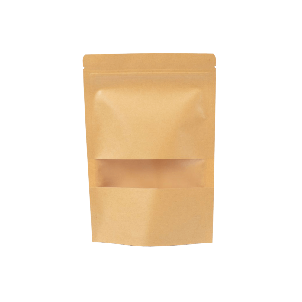 Bolsa kraft con ventana 150g (50 unidades)